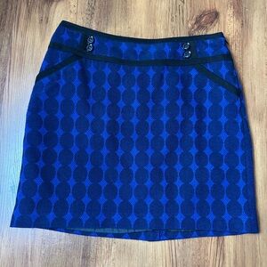 Forenza Blue and Black Pencil Skirt
